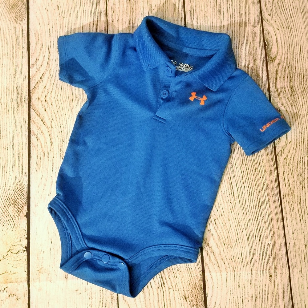 Infant boys under armour 3/6 month polo bodysuit